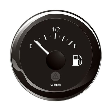 Veratron 52MM 2-1/16 in. ViewLine Tank Level Gauge E/F, 3-180 Ohm, Black Dial and Bezel A2C59514091